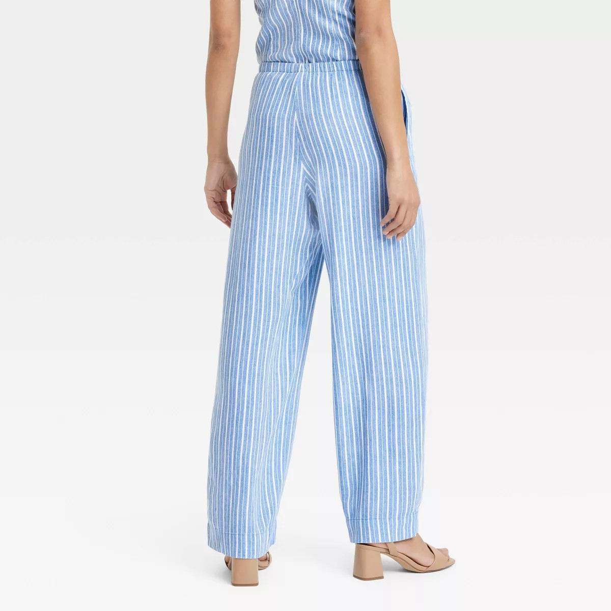 Women's Mid-Rise Wide Leg Linen Pull-On Pants - A New Day™ | Target