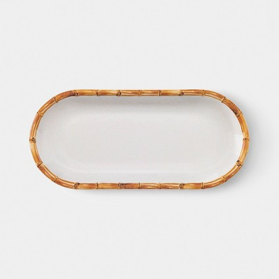 Small Bamboo and Melamine Oval Platter - Threshold™ | Target