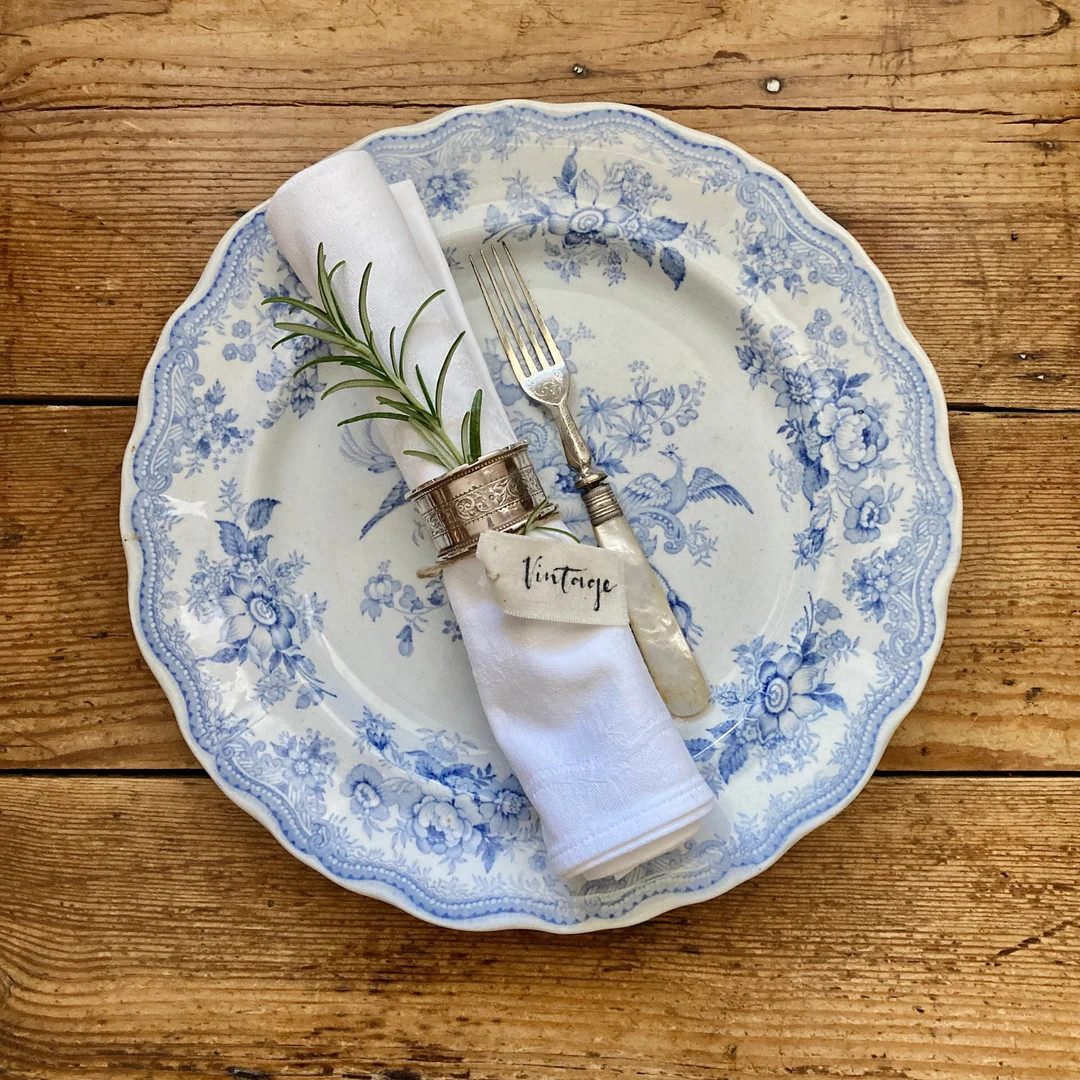 Antique Asiatic Pheasants Plate,  Vintage Plate, Blue and White China,  Vintage Table Ware, Colle... | Etsy (US)