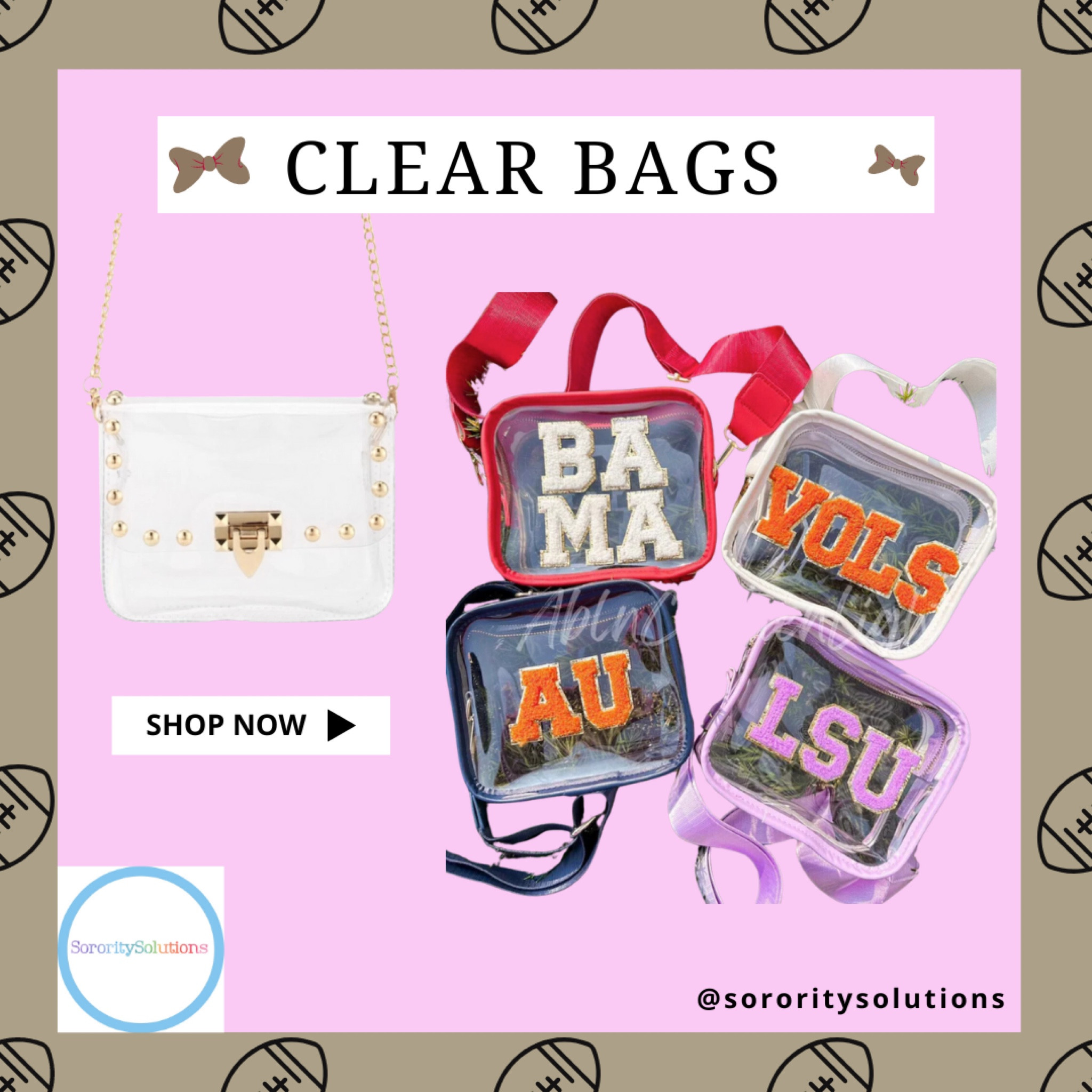 Football 🏈 ready! 

Loving these cute post Rush game day clear bag finds ‼️

#LTKActive #LTKItBag #LTKSaleAlert