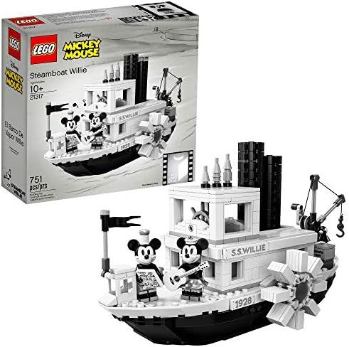 LEGO Ideas 21317 Disney Steamboat Willie Building Kit (751 Pieces) | Amazon (US)