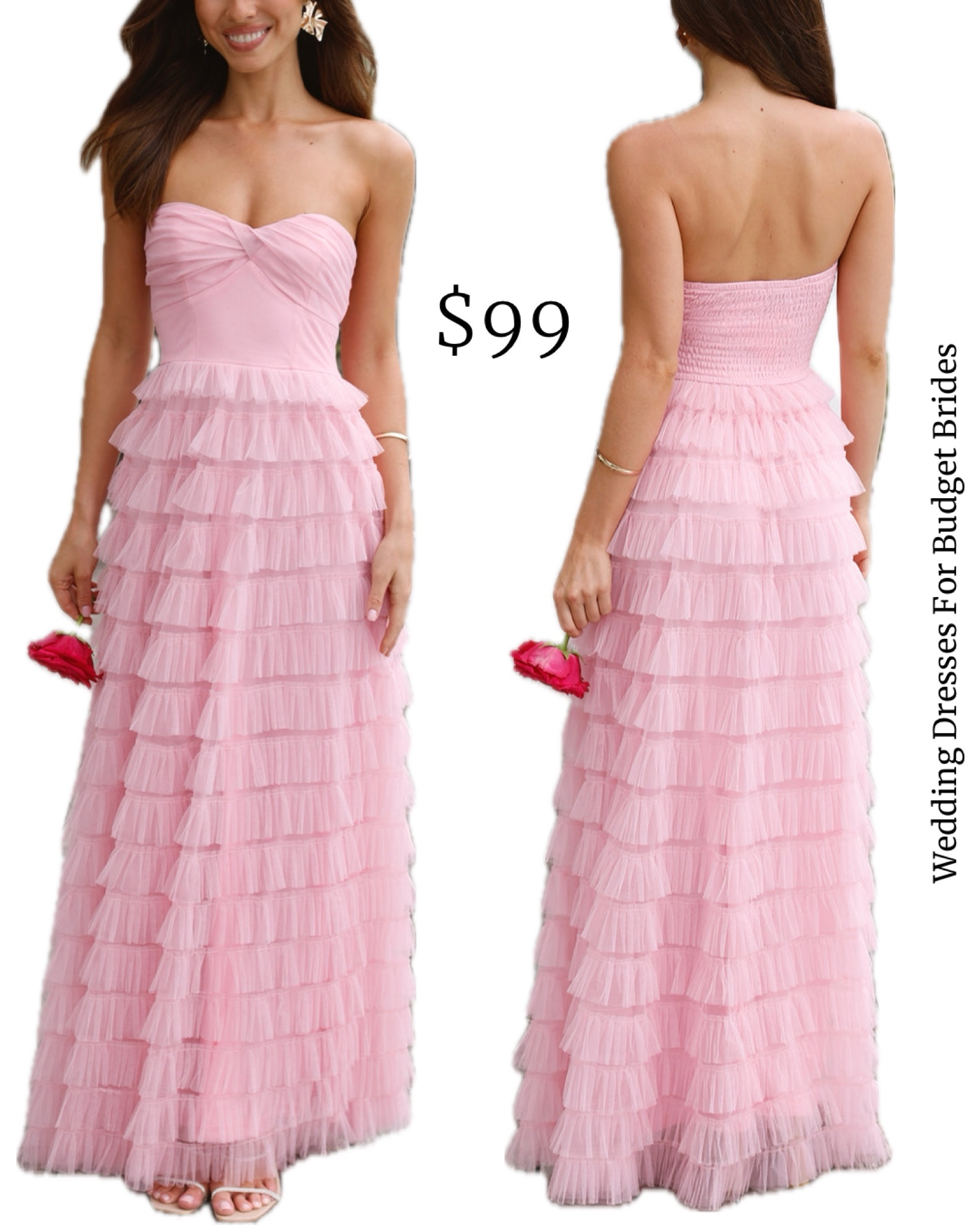 Look at this fairytale pink tulle maxi. 

#engagementdresses #promdresses #fairygardenwedding #weddingguestdresses #bridesmaiddresses 

#LTKStyleTip #LTKParties #LTKWedding