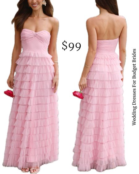 Look at this fairytale pink tulle maxi. Only $99!

#engagementdresses #promdresses #fairygardenwedding #weddingguestdresses #bridesmaiddresses 

#LTKWedding #LTKParties #LTKStyleTip