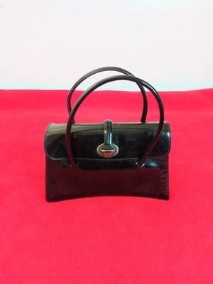 MIU MIU Made In Italy BLACK Patent Leather  HANDBAG With Tan Suede Lining   | eBay | eBay US