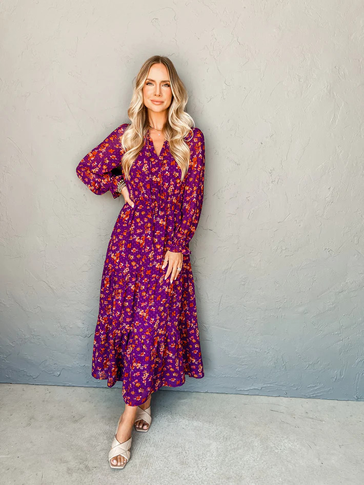 Give Your All Floral Swiss Dot Maxi Dress | Ruthie Grace