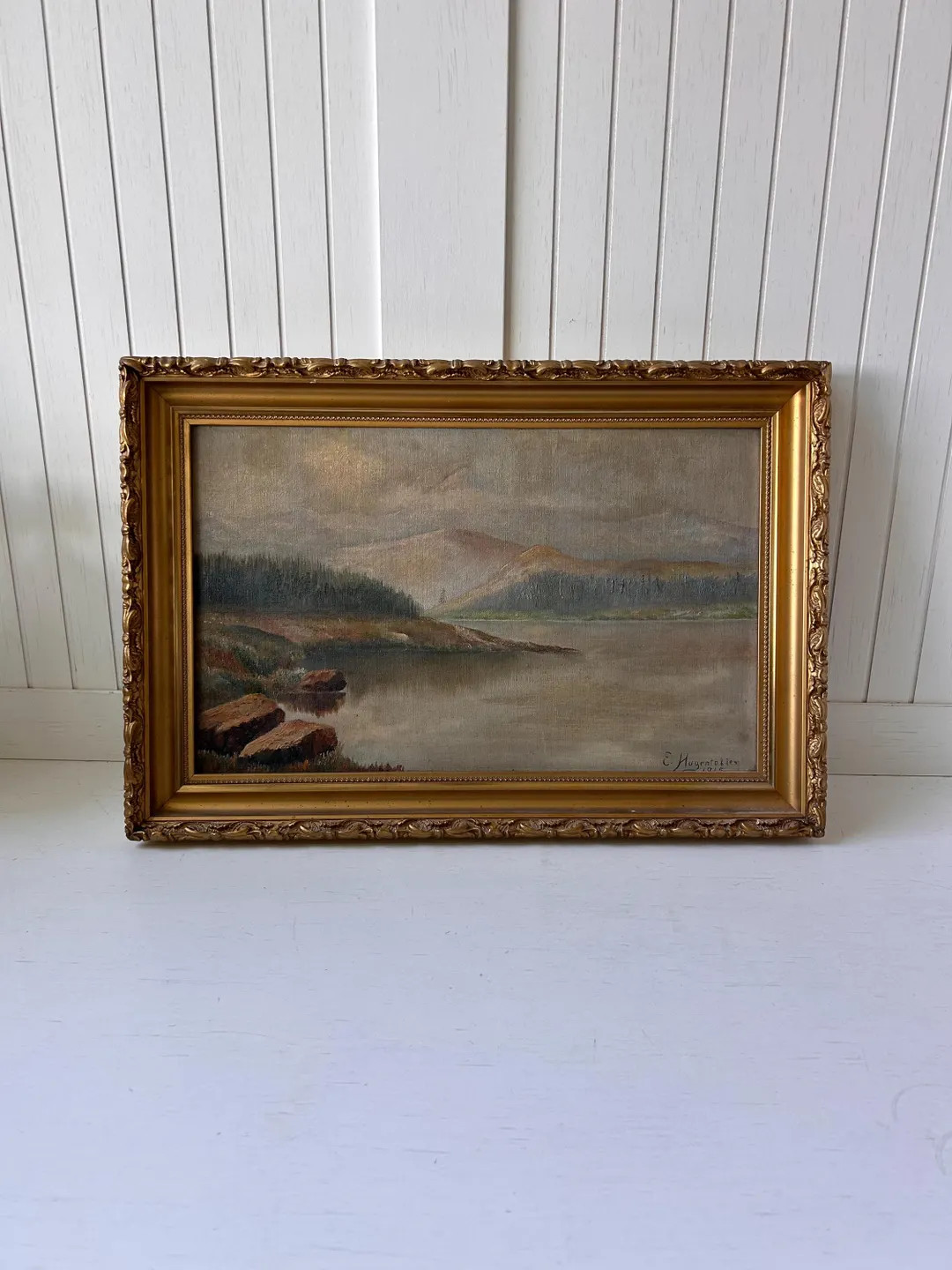 Vintage Moody Landscape Painting | Ornate Gold Frame Artwork | Antique Oil Painting - Etsy | Etsy (Global)