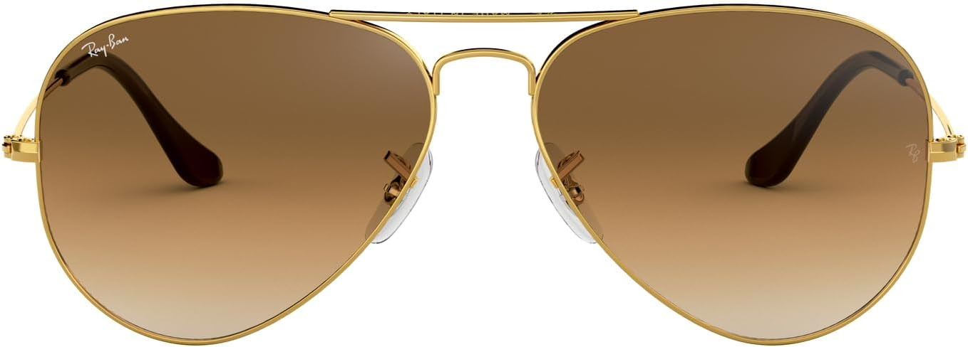 Ray-Ban RB3025 Classic Aviator Sunglasses, Gold/Clear Gradient Brown, 58 mm | Amazon (US)