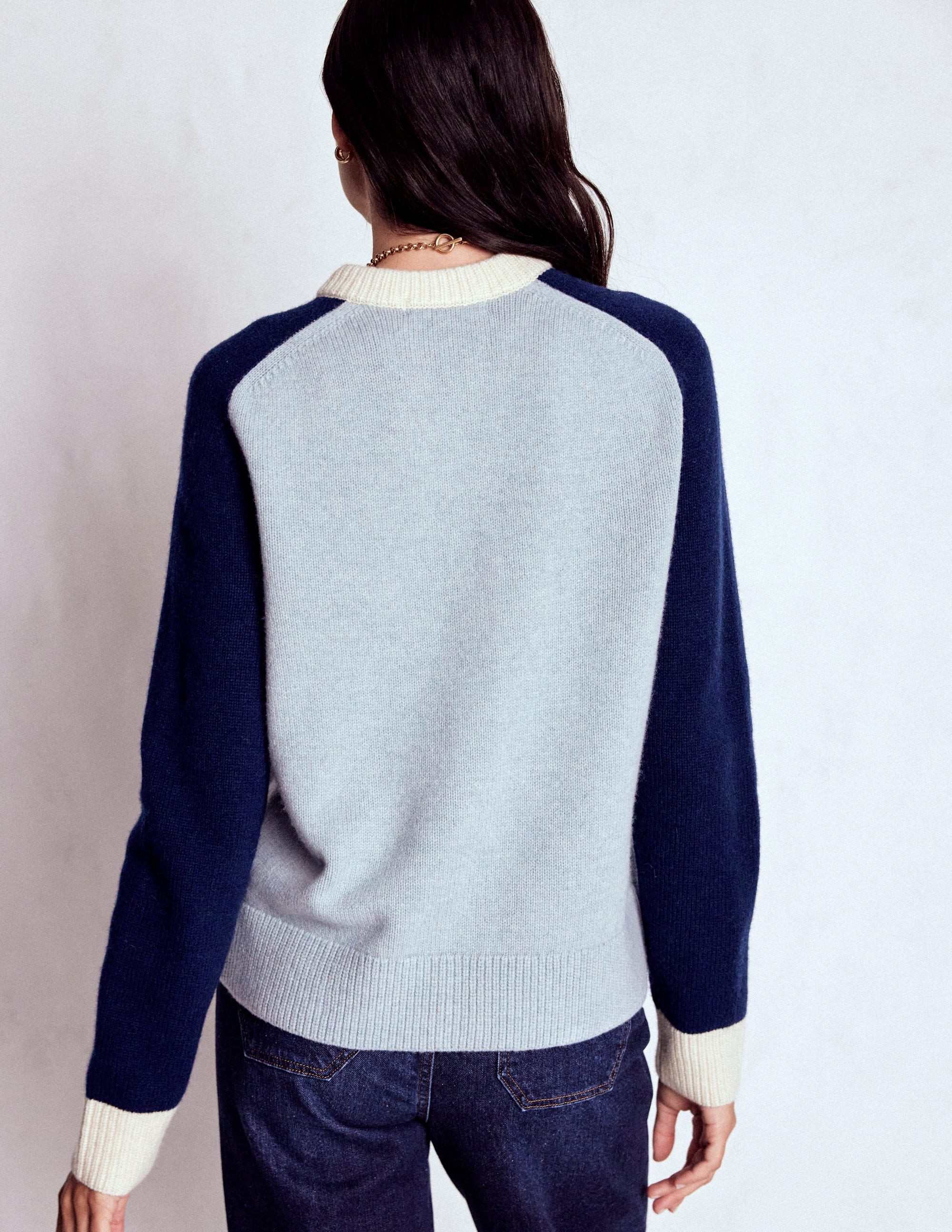 Marion Merino Cardigan-Snowbird Blue, Navy | Boden (US)