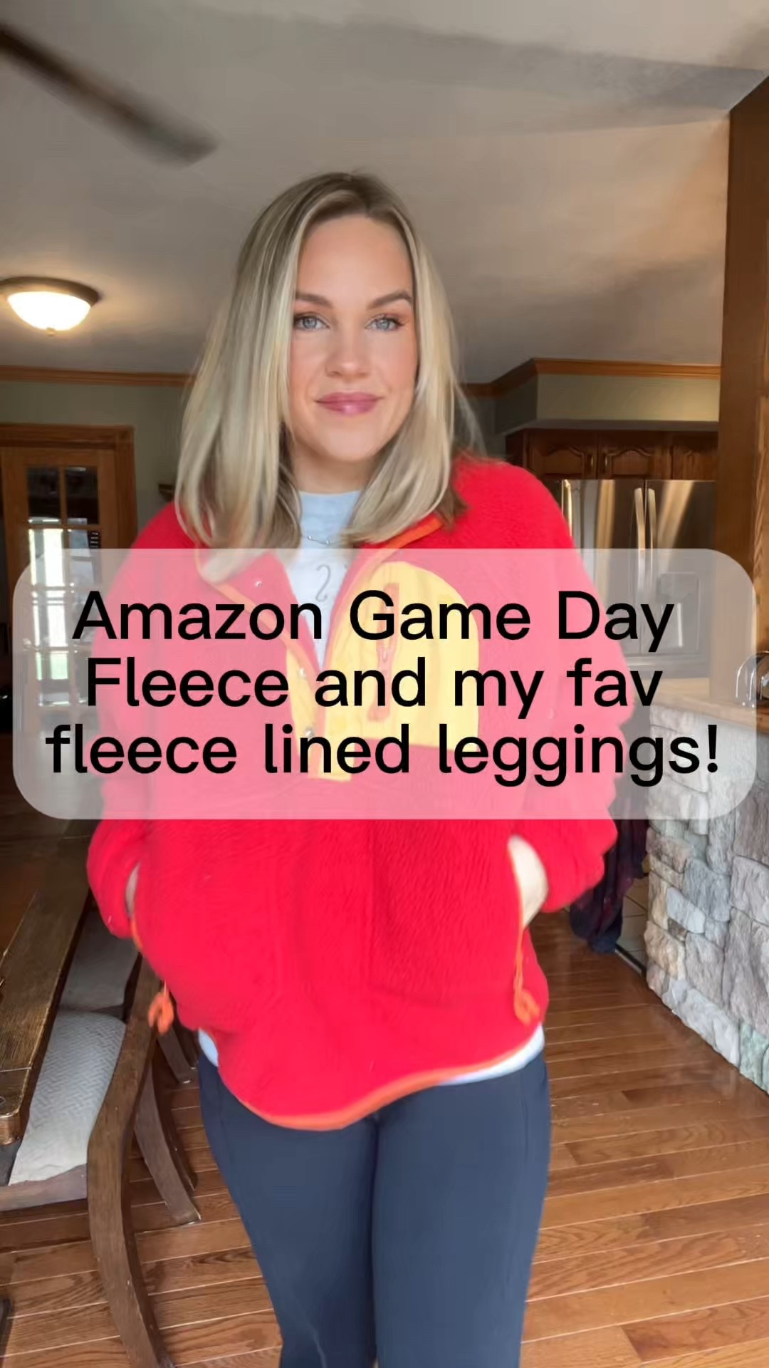 Rocking my favorite Trojan colored fleece fleece from Amazon and my favorite fleece lined leggings! They are short girl friendly and fleece is true to size. 

#LTKFamily #LTKBeauty #LTKFindsUnder50