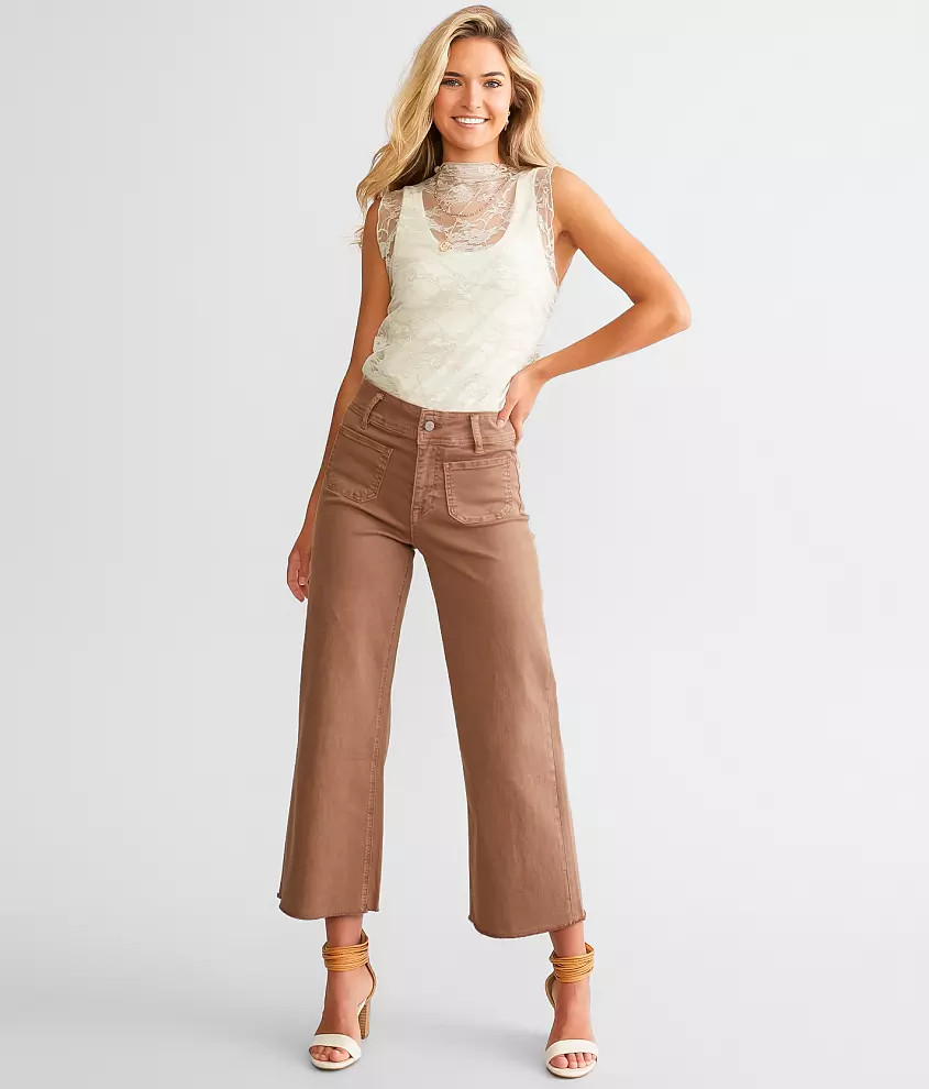 Mica Denim Cropped Wide Leg Stretch Pant | Buckle