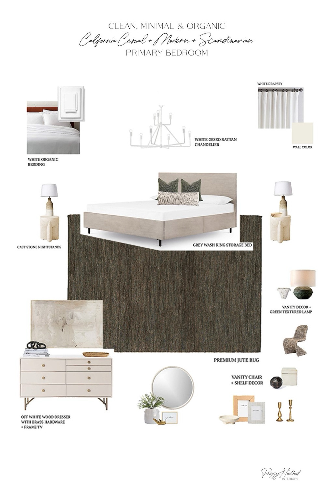 Use code PEGGYH15 for 15% off any Scout & Nimble full-price items! How do you combine California Casual, Scandinavian, and modern? This clean, minimal, and organic space features a stunning gray wash bed frame paired with ombre table lamps and modern abstract art. Casual, natural elements like the woven accent chair and throw pillows soften the modern design, adding a cozy and organic twist. The combination of sleek lines and earthy textures round out this harmonious and inviting atmosphere! #BedroomDesign #CaliforniaCasual #ScandinavianStyle #ModernMinimalism #OrganicDecor 

#LTKHome