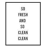 So Fresh and So Clean Clean Wall Art - Bathroom Wall Decor - Bathroom Wall Art - Funny Bathroom - Re | Amazon (US)