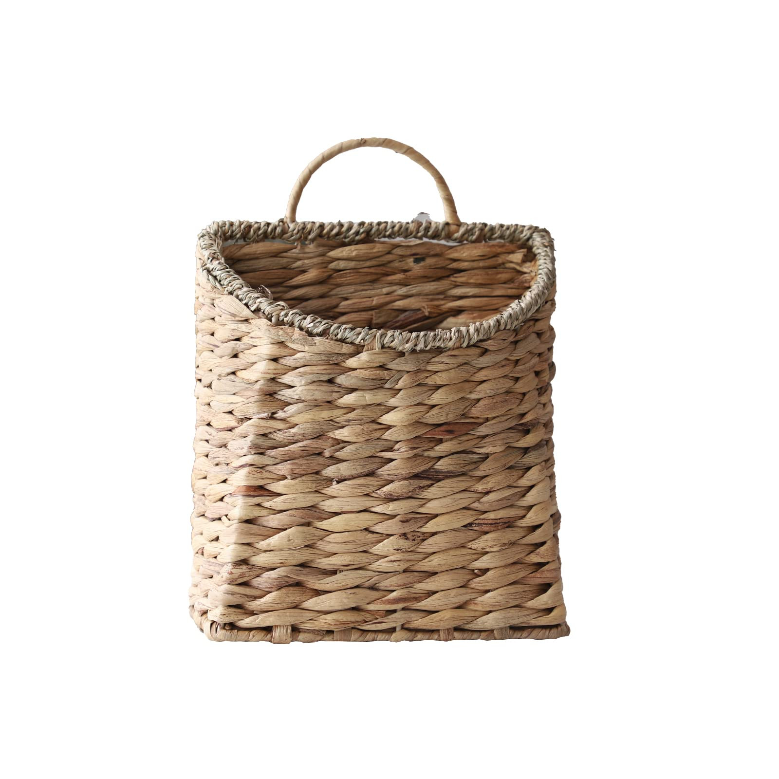 Woven Hanging Basket Water Hyacinth Hanging Wall Basket Wicker Handmade Baskets for Garden Farmho... | Amazon (US)