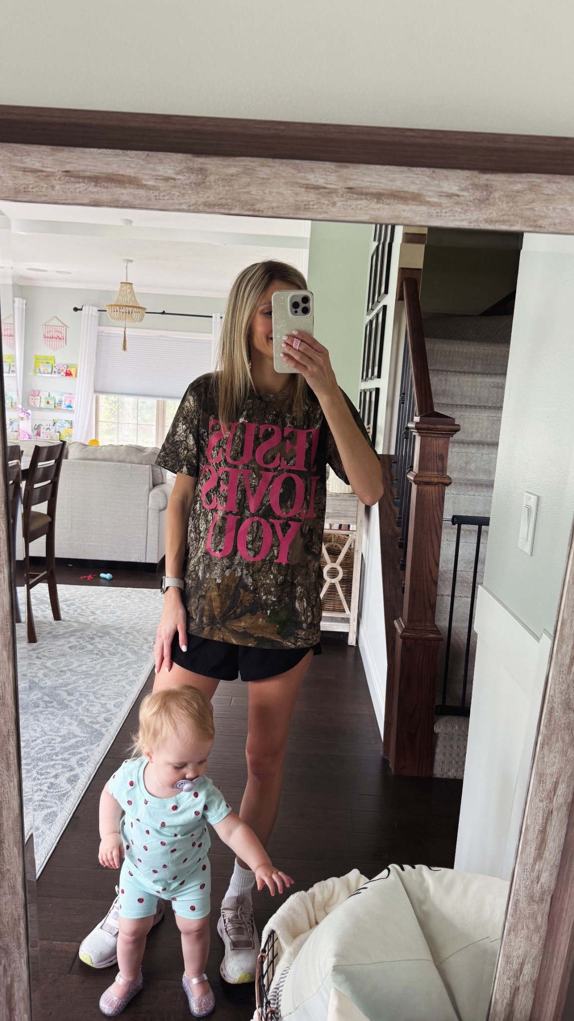 A spring Sunday ootd! For me and my Ayla baby 🤩 love a big tee and shorts look! 

Linked the matching toddler ladybug dress too 😊

#LTKootd #LTKBaby #LTKmomlife