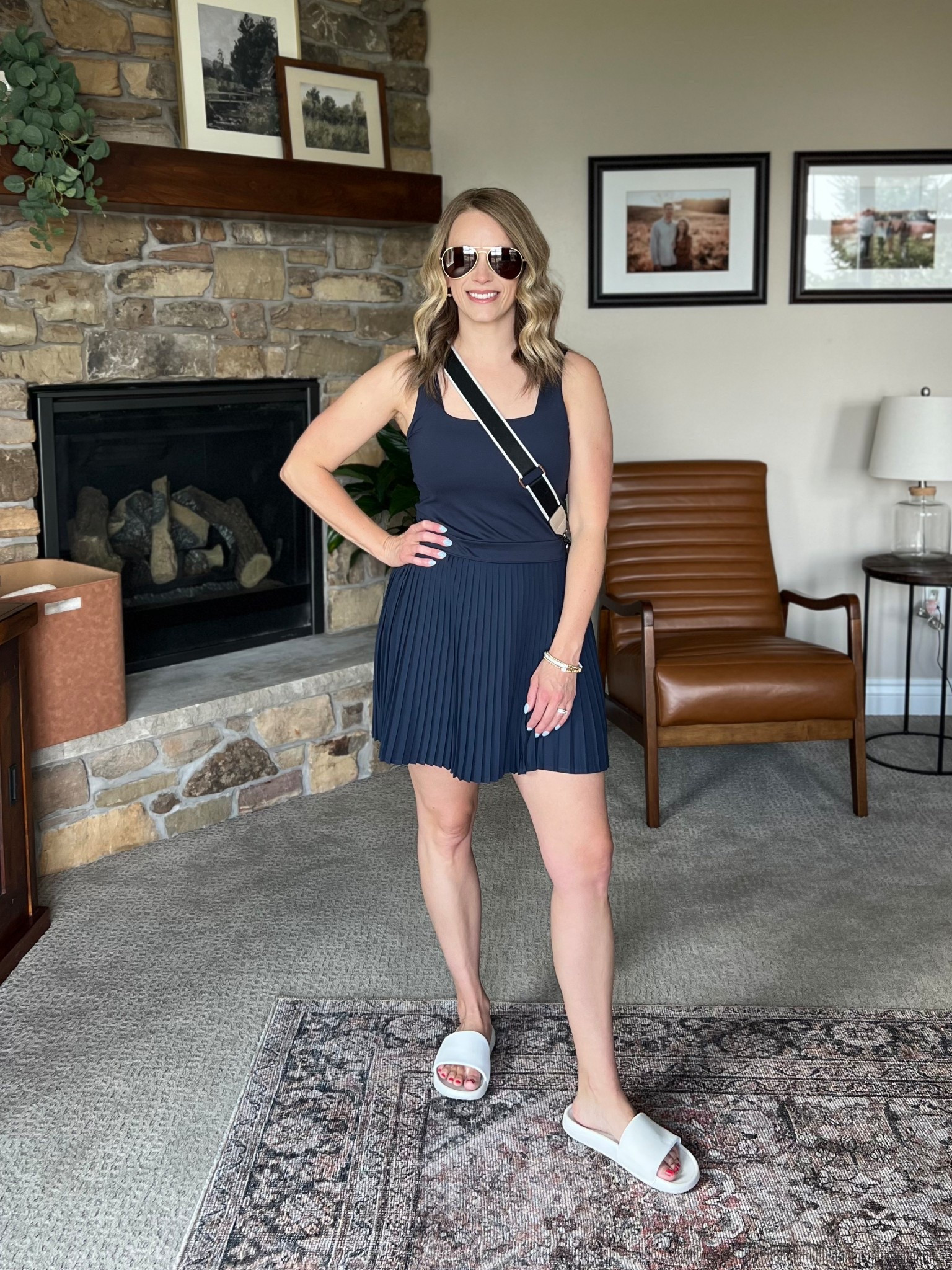 This is such a good athletic dress!! Comes in black and white as well.  I’m in a size small.  You can find me in this all summer 😁