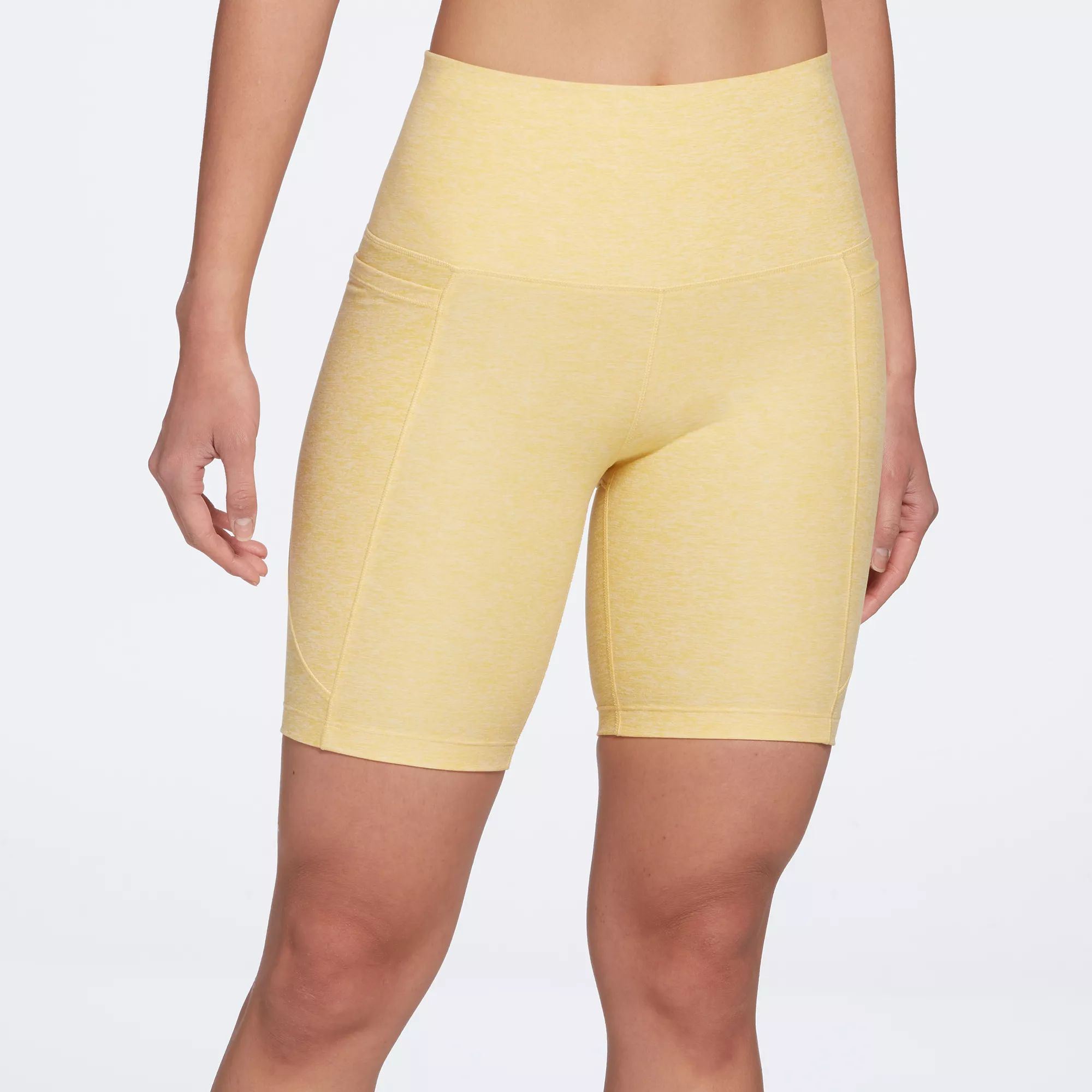 CALIA Women's Cozy Essential Bike Shorts, Large, Golden Wheat/White Htr | Dick's Sporting Goods