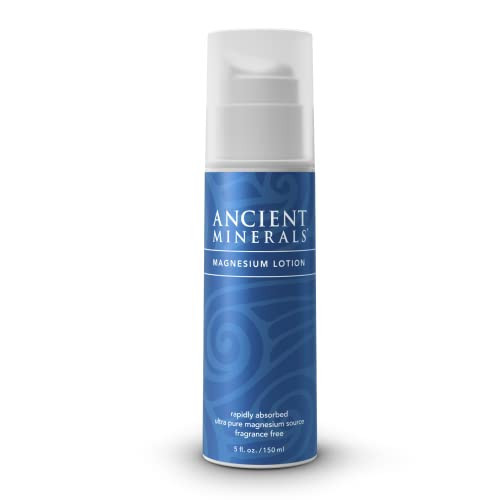 Ancient Minerals Magnesium Lotion – Zechstein Magnesium Chloride Cream with Shea Butter, Organic Oils & Hyaluronic Acid for Skin Hydration, Non-Greasy Body Lotion, 5oz | Amazon (US)