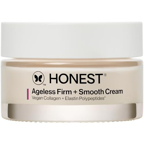 Honest Beauty Ageless Firm and Smooth Cream | Powered by Vegan Collagen and Elastin Polypeptides | Firmer, Smoother Looking Skin | Fragrance Free, EWG Verified, Vegan, Cruelty-Free | 1.7 fl oz | Amazon (US)