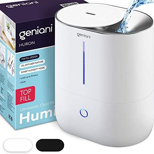 GENIANI Top Fill Cool Mist Humidifiers for Bedroom & Essential Oil Diffuser - Smart Aroma Ultrasonic | Amazon (US)