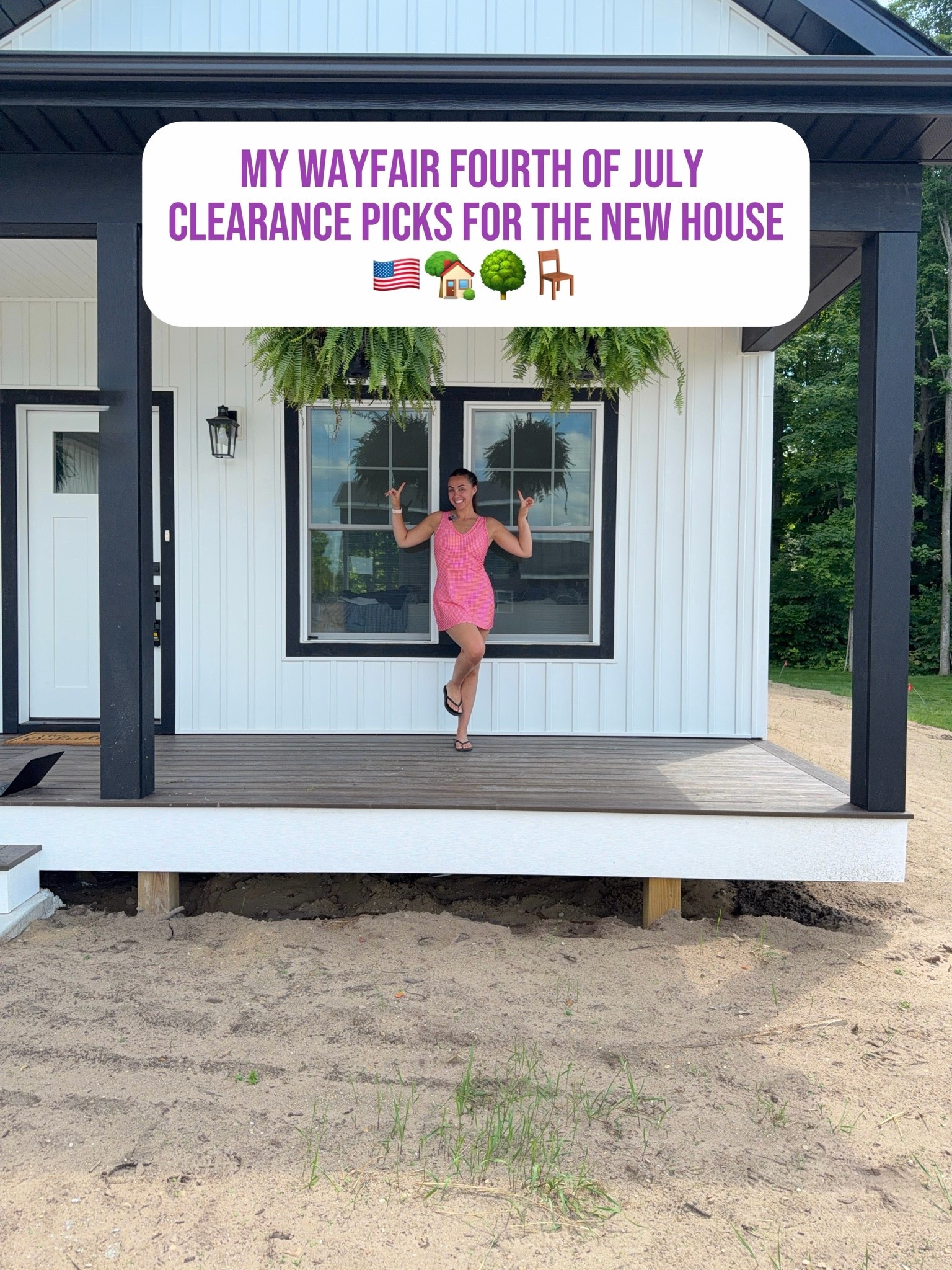 #Ad We just moved into our new house and the front porch is officially next on my list. I’m shopping the @Wayfair Fourth of July Clearance for a porch swing, two patio chairs, a coffee table, a welcome mat, and a plant by the door to make it feel more finished for summer.

Wayfair’s Fourth of July Clearance runs June 26 - July 6 with up to 70% off, plus fast and free shipping over $35.

#Wayfair #WayfairPartner