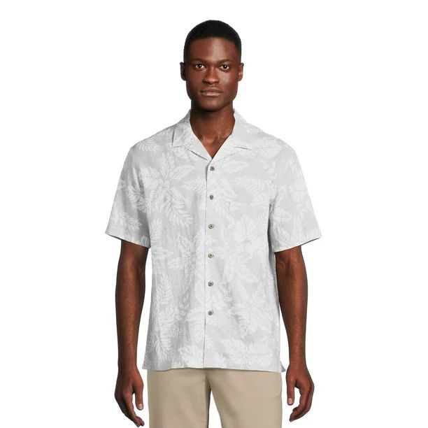 George Men’s Printed Short Sleeve Button Down Shirt | Walmart (US)