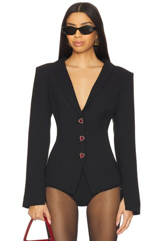 For Love & Lemons Noemie Blazer in Black from Revolve.com | Revolve Clothing (Global)