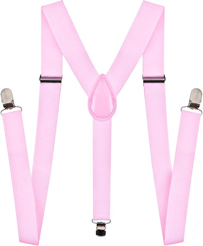 Unisex Adjustable Elastic Y Back Style Suspenders With 3 Strong Metal Clips | Amazon (US)