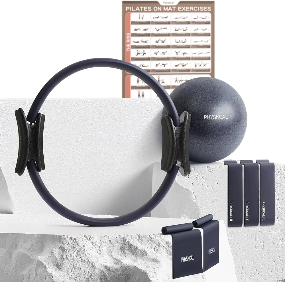 Pilates Kit, 15-Inch Pilates Ring with 1x Core Ball, 3X Resistant Loops and 2X Flex Bands, Home P... | Amazon (US)