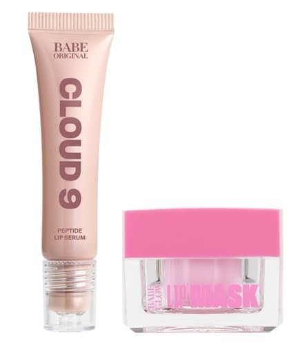 BABE ORIGINAL Cloud 9 Peptide Lip Serum and Babe Lip Mask Daily Lip Treatment with Cloudberry Oil, Hyaluronic Acid for Dryness & Fine Lines | Smoothing & Hydrating Lip Moisturizer Bundle | Amazon (US)
