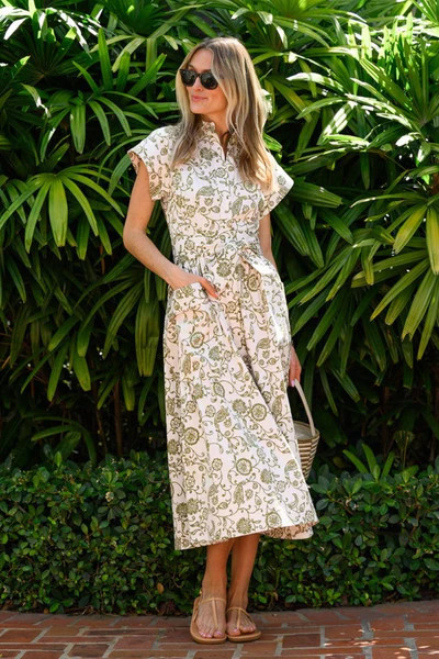 Betty Dress - Moss Petunia | Julia Amory