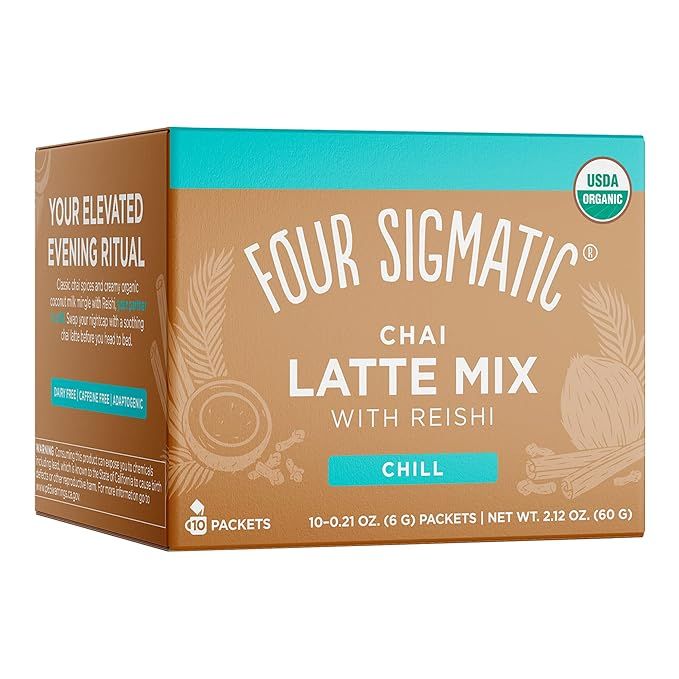Four Sigmatic Chai Latte, Organic Instant Chai Latte with Turkey Tail, Reishi Mushrooms & Coconut... | Amazon (US)