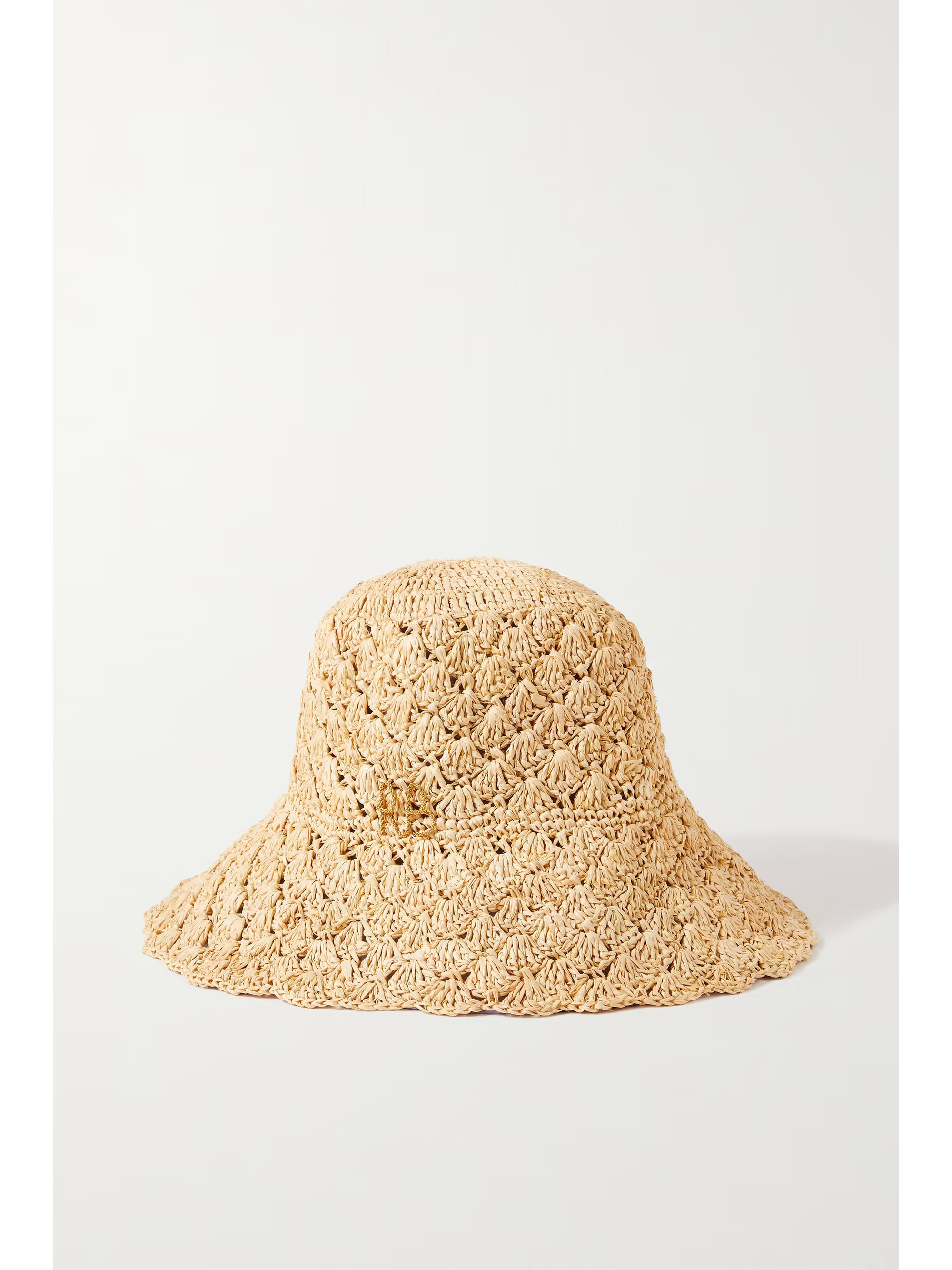 Embellished crocheted straw bucket hat | NET-A-PORTER (US)