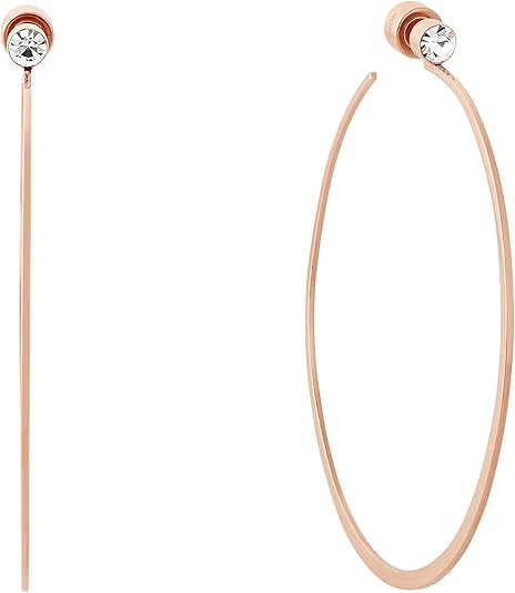 Michael Kor's Women's Stainless Steel Hoop Earrings | Amazon (US)