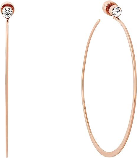 Michael Kor's Women's Stainless Steel Hoop Earrings | Amazon (US)