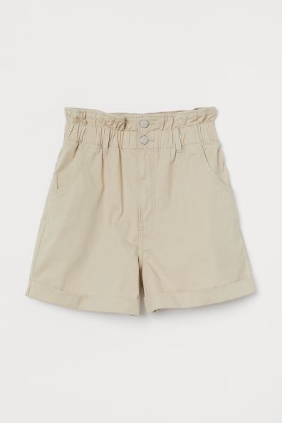 Cotton Paper-bag Shorts | H&M (US + CA)