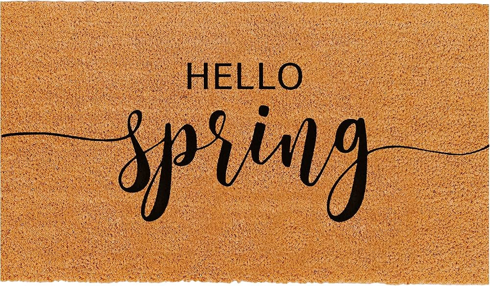 THEODORE MAGNUS Natural Coir Doormat with Non-Slip Backing - 17 x 30 - Outdoor/Indoor - Spring Do... | Amazon (US)