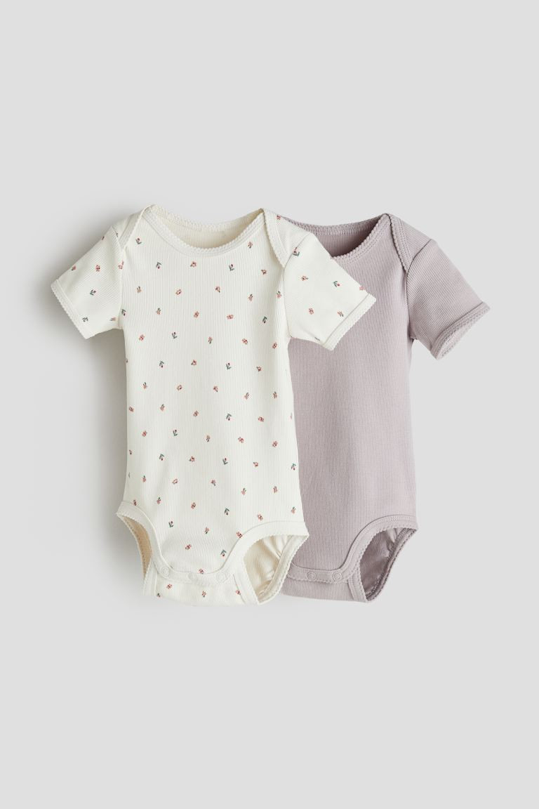 2-pack Cotton Jersey Bodysuits | H&M (US + CA)