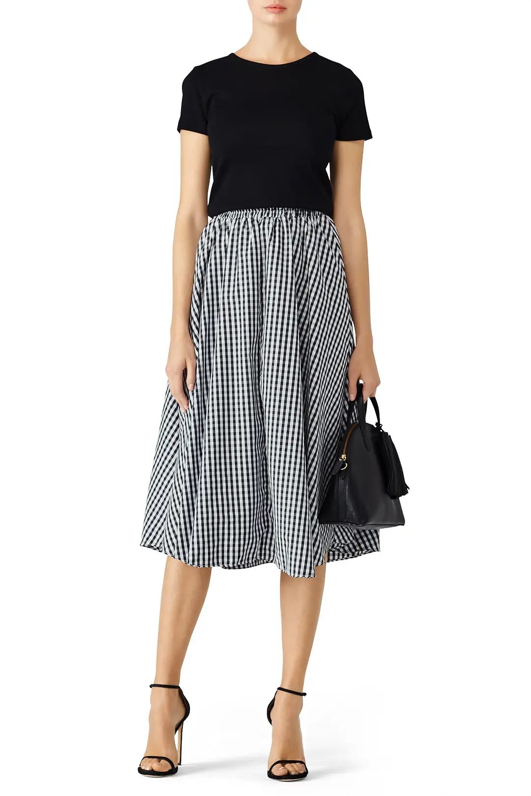 StyleKeepers Gingham Midi Skirt | Rent The Runway