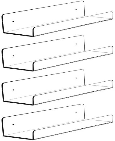 Amazon.com: CY craft Clear Acrylic Floating Shelves Display Ledge, 5 MM Thick Wall Mounted Storag... | Amazon (US)