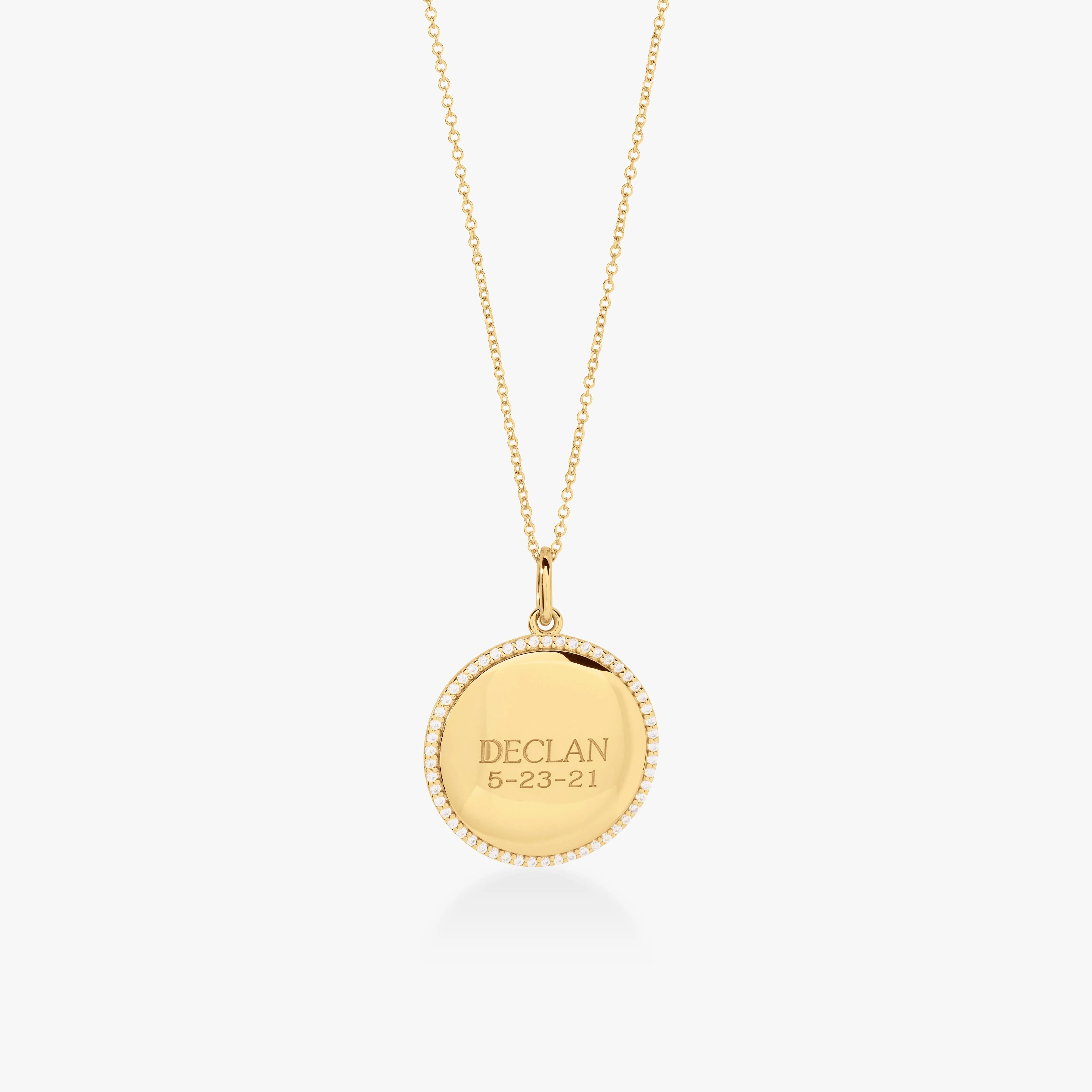 Pave Pendant Necklace | Tiny Tags (US)