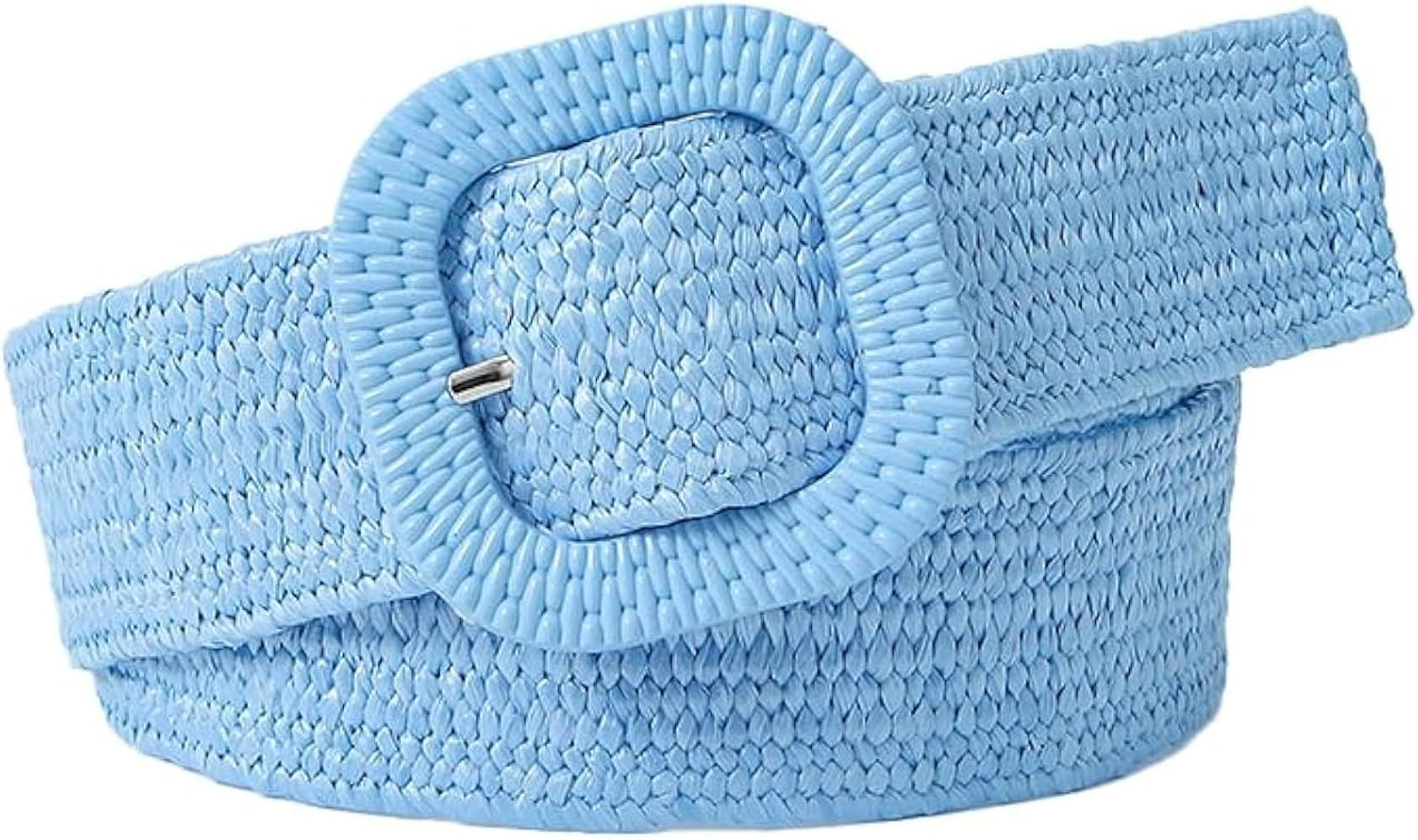 COTIM COYIN Women Braided Wide Belt Woven Waist Belt, Straw Woven Elastic Belt for Women for Dres... | Amazon (US)