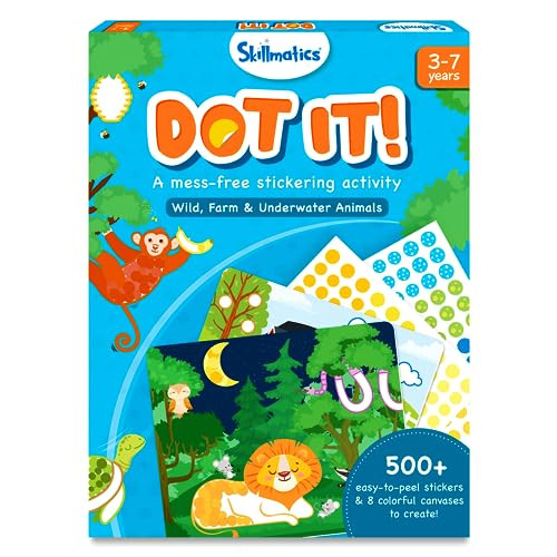 Skillmatics Art Activity - Dot It Animals, No Mess Sticker Art for Kids, Craft Kits, DIY Activity... | Amazon (US)