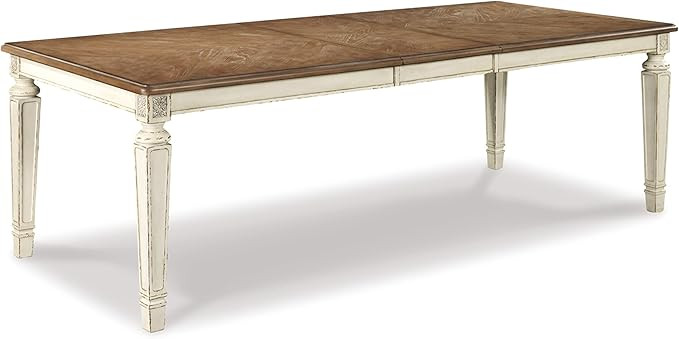 Signature Design by Ashley Realyn French Country Dining Extension Table, Seats up to 8, Chipped W... | Amazon (US)