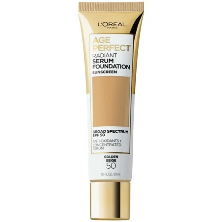 L Oreal Paris Age Perfect Radiant Serum Foundation with SPF 50 Golden Beige 1 fl. oz. | Walmart (US)