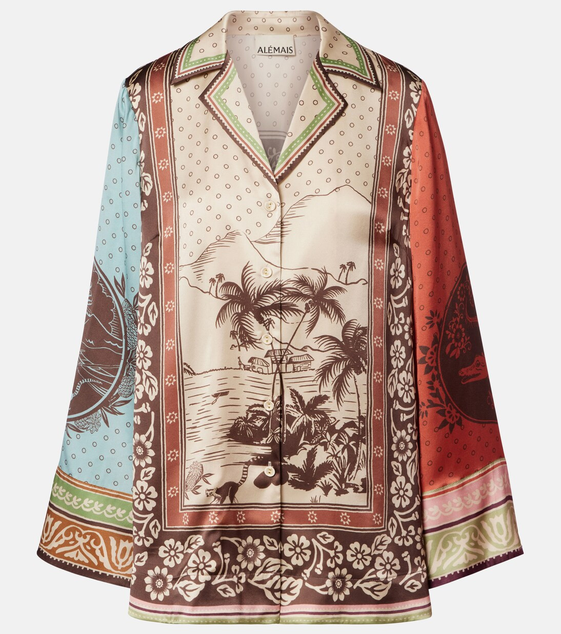 Alberta printed silk satin shirt | Mytheresa (US/CA)