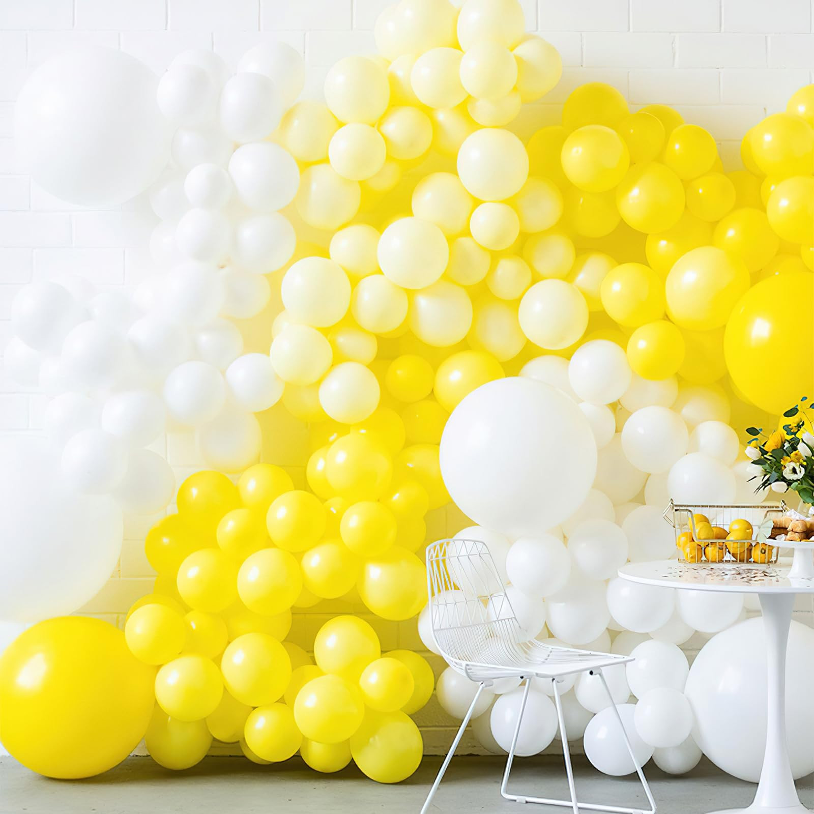 PartyWoo Yellow Balloons 140pcs Different Sizes of 18 12 10 5 Inch Matte Yellow Latex Balloon Arc... | Amazon (US)