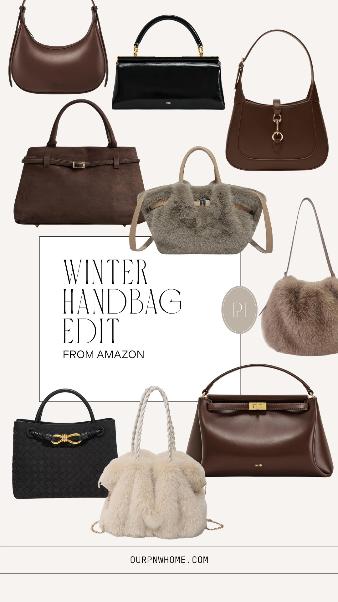 The Amazon Winter Handbag Edit!

brown handbag, black handbag, faux fur handbag, suede handbag, winter accessories, date night bag, date night accessories, winter fashion, winter outfit, winter looks, winter style, bucket bag, purse, neutral handbag 

 #LTKootd #LTKSeasonal #LTKWorkwear