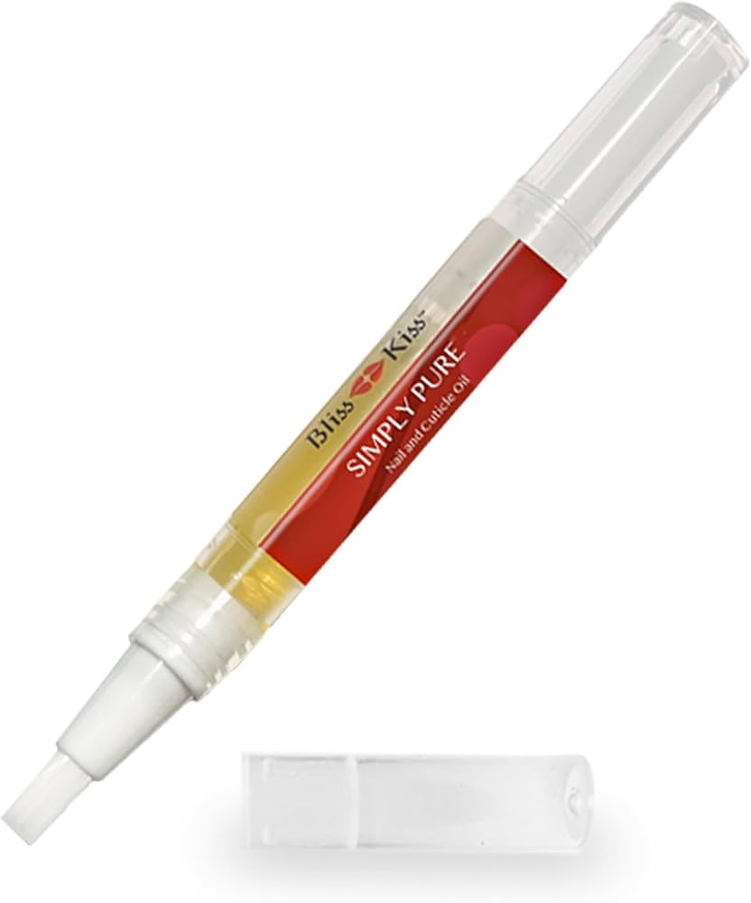 Bliss Kiss | 1 Fragrance Free | Nail Oil Cuticle Pen w/Vitamin E & Jojoba⏤Nail Strengthener Nai... | Amazon (US)