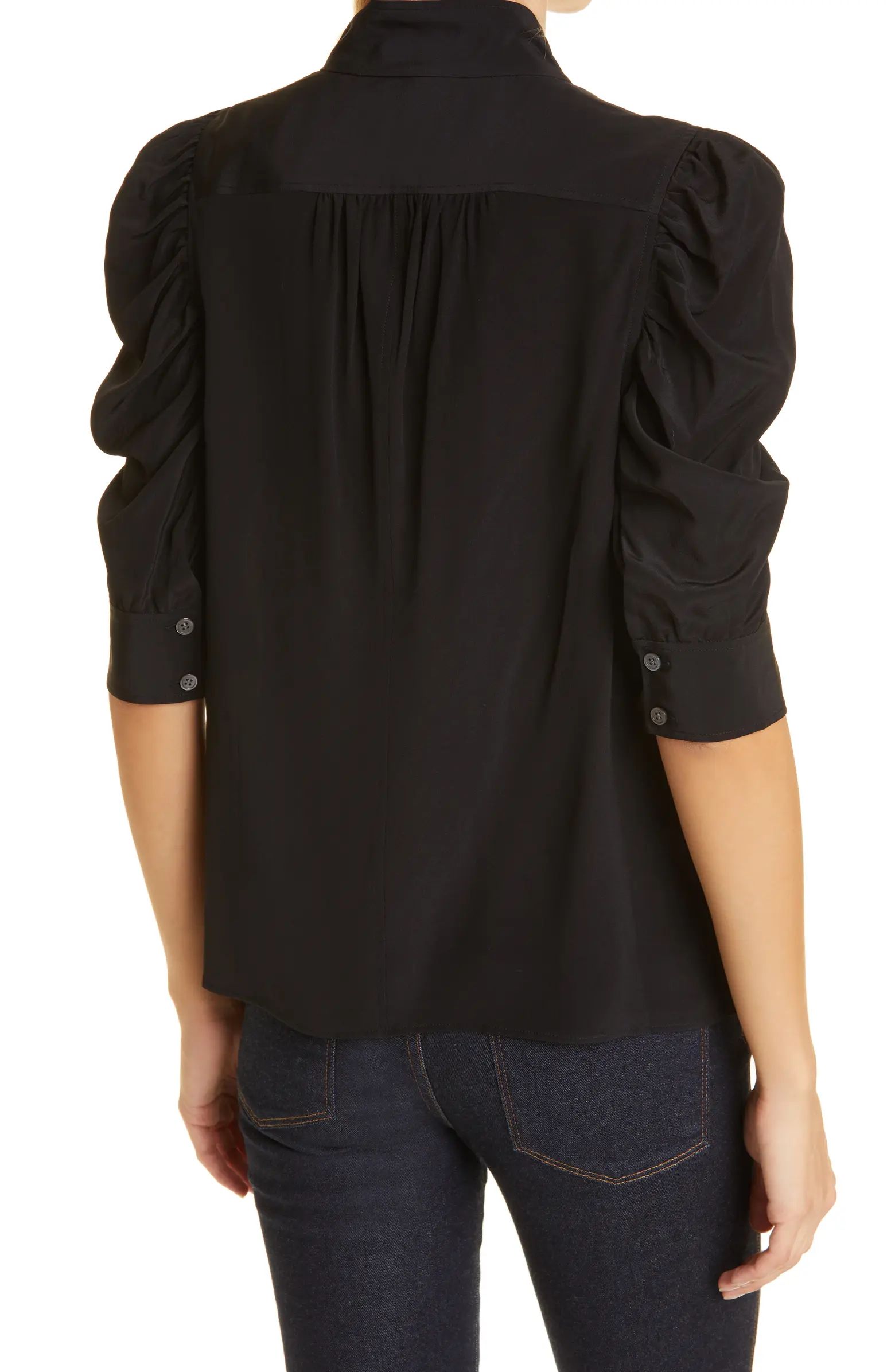 Gillian Puff Sleeve Silk Blouse | Nordstrom