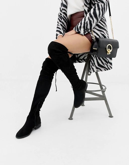 New Look Over The Knee Flat Boot | ASOS US